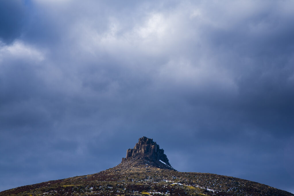 Australia, Tasmania, Cradle Mt - Lake St Clair National Park. Mount Pelion East (1433m), viewed from the Overland Track.