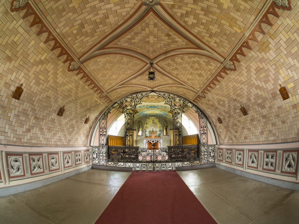 Scotland, Orkney Islands, Italian Chapel. The Italian Chapel on Lamb Holm part of the Orkney Islands, built and decorated by italian prisoners of war during the second world war in 1942.