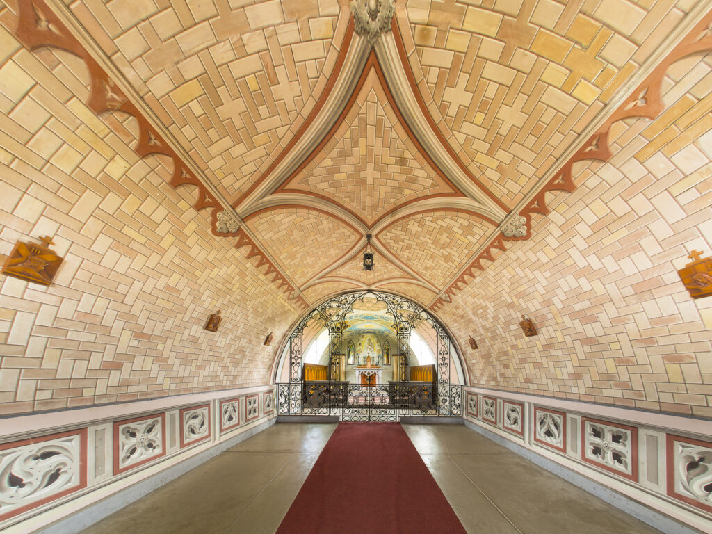 Scotland, Orkney Islands, Italian Chapel. The Italian Chapel on Lamb Holm part of the Orkney Islands, built and decorated by italian prisoners of war during the second world war in 1942.