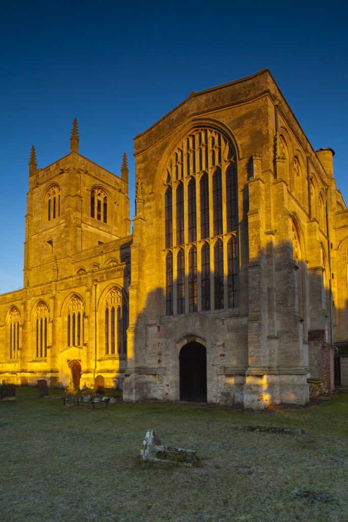 England, Lincolnshire, Tattershall. Grade I listed perpendicular style Holy Trinity Collegiate Church located alongside Tattershall Castle.