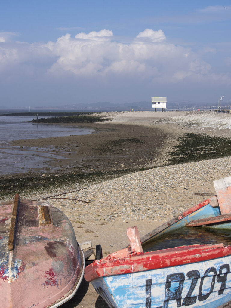 England, Lancashire, Morecambe. Morecambe & Heysham Yacht Club building on the sea front at Morecambe / Morecambe Bay.