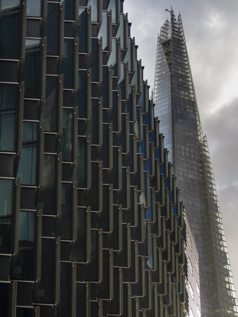 England, London, Southwark. The 'More London' business and retail develpoment with the 'Shard' in the background.