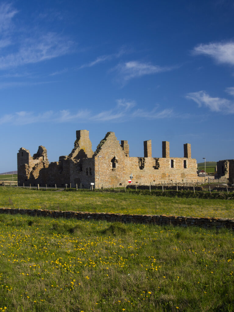 Scotland, Orkney Islands, Mainland Orkney. Earl's Palace in Birsay, built between 1569 and 1574 by Lord Robert Stewart - An illegitimate son of James V.