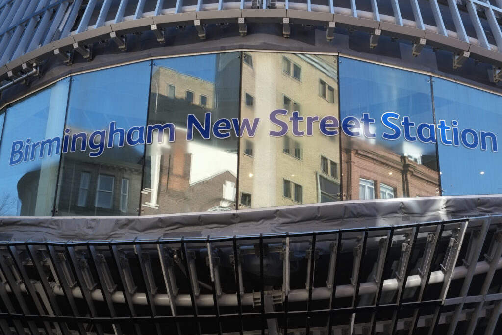 England, West Midlands, Birmingham City. The new, modern, Birmingham New Street Train Station.