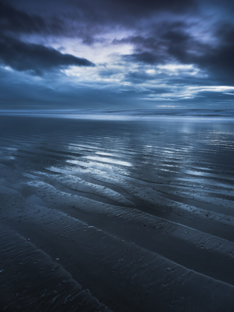 New Zealand, Christchurch, New South Brighton. Stormy sky over the New South Brighton beach in the city of Christchurch.