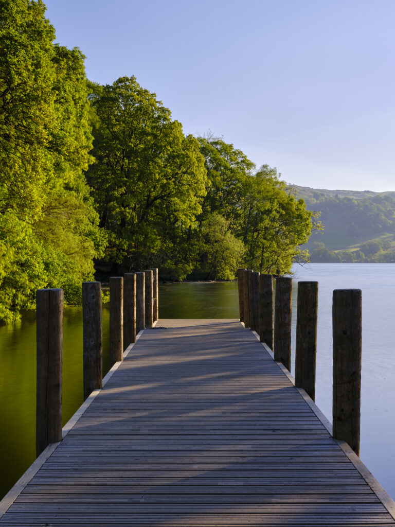 England, Cumbria, Lake District National Park. Low Wray & Wray Castle Jetty on Lake Windermere near the town of Ambleside.