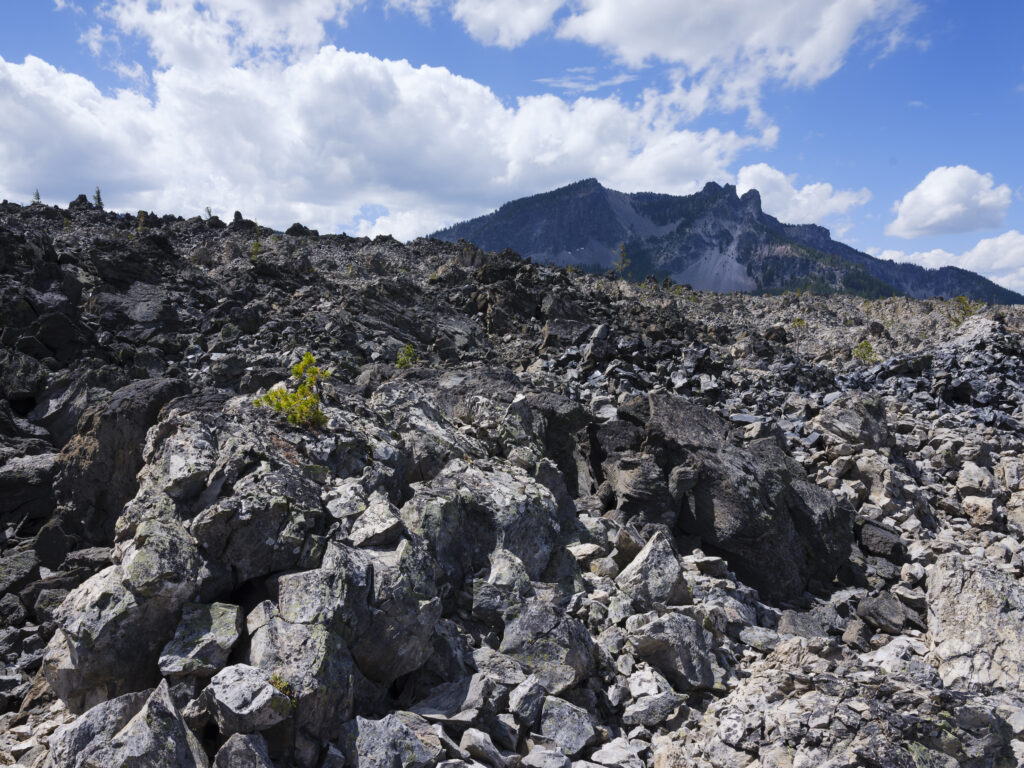 United States of America, Oregon, Newberry National Volcanic Monument. The wild, volcanic landscape of the Newberry National Volcanic Monument located within the boundaries of the Deschutes National Forest.