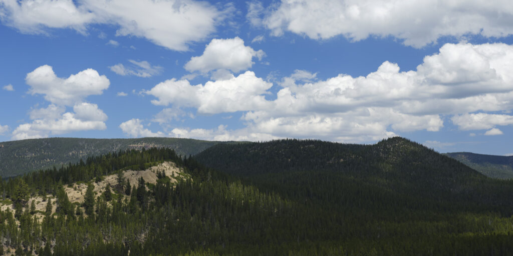 United States of America, Oregon, Newberry National Volcanic Monument. The wild, volcanic landscape of the Newberry National Volcanic Monument located within the boundaries of the Deschutes National Forest.