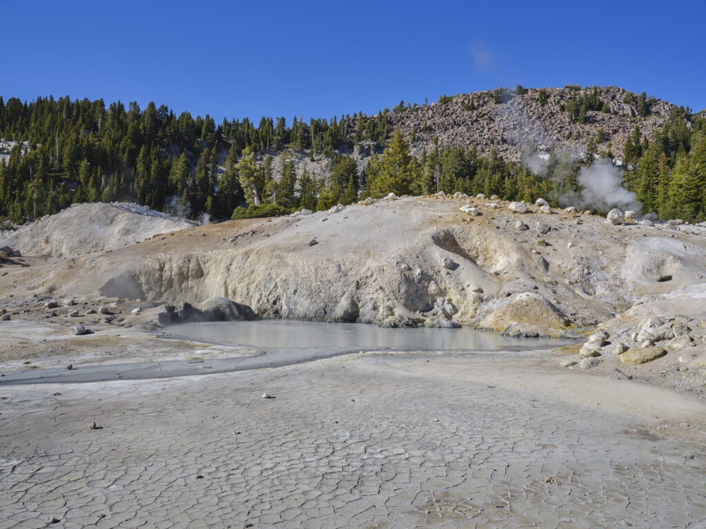United States of America, California, Lassen Volcanic National Park. The hydrothermal sites known as Bumpass Hell.