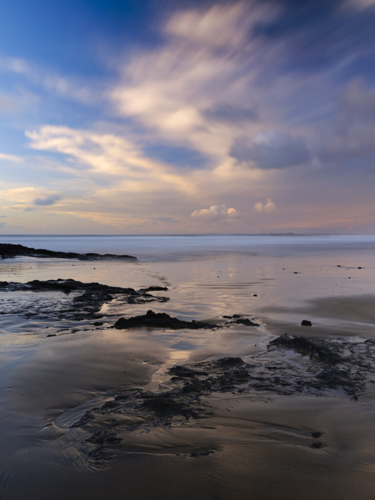 New Zealand, North Island, Ahipara. A clearing storm at the Ahipara beach in Northland, NZ.