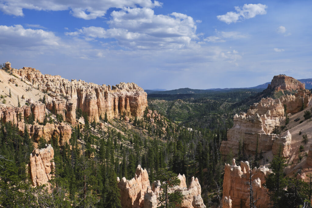 United States of America, Utah, Bryce Canyon National Park. Hoodoos dominate the landscape of the Bryce Amphitheater in the Bryce Canyon National Park.