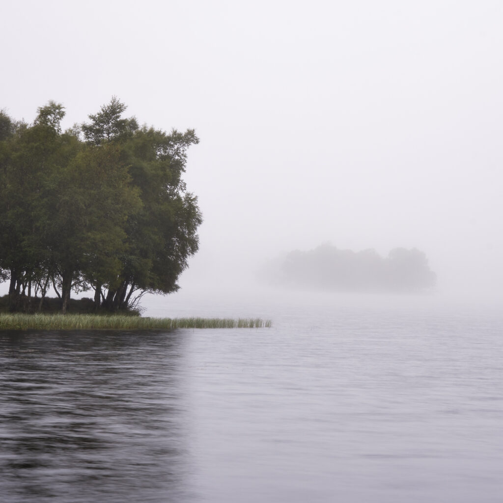 Scotland, Scottish Highlands, Loch Tarff. A misty morning at Loch Tarff, a small freshwater loch located near Loch Ness and Fort Augustus.