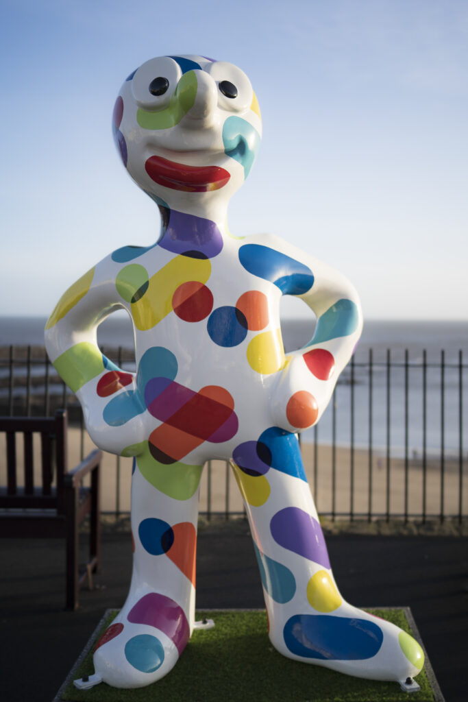 England, North Tyneside, Morph's Epic Art Adventure. In 2022, North Tyneside become the home to the world’s first-ever Morph art trail with twenty individually-designed, life-sized Morph sculptures being on display in Whitley Bay, Tynemouth, North Shields, Cullercoats, Wallsend, Killingworth and Forest Hall.