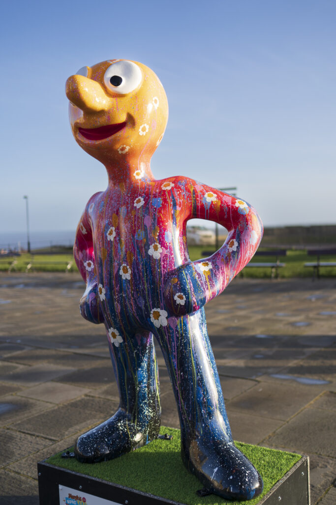 England, North Tyneside, Morph's Epic Art Adventure. In 2022, North Tyneside become the home to the world’s first-ever Morph art trail with twenty individually-designed, life-sized Morph sculptures being on display in Whitley Bay, Tynemouth, North Shields, Cullercoats, Wallsend, Killingworth and Forest Hall.