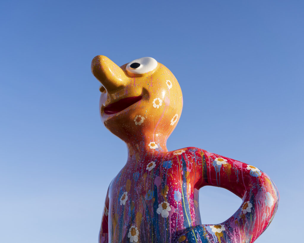 England, North Tyneside, Morph's Epic Art Adventure. In 2022, North Tyneside become the home to the world’s first-ever Morph art trail with twenty individually-designed, life-sized Morph sculptures being on display in Whitley Bay, Tynemouth, North Shields, Cullercoats, Wallsend, Killingworth and Forest Hall.