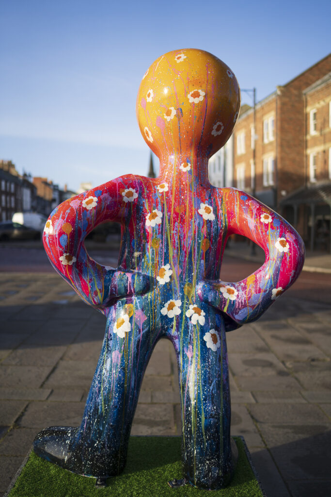 England, North Tyneside, Morph's Epic Art Adventure. In 2022, North Tyneside become the home to the world’s first-ever Morph art trail with twenty individually-designed, life-sized Morph sculptures being on display in Whitley Bay, Tynemouth, North Shields, Cullercoats, Wallsend, Killingworth and Forest Hall.