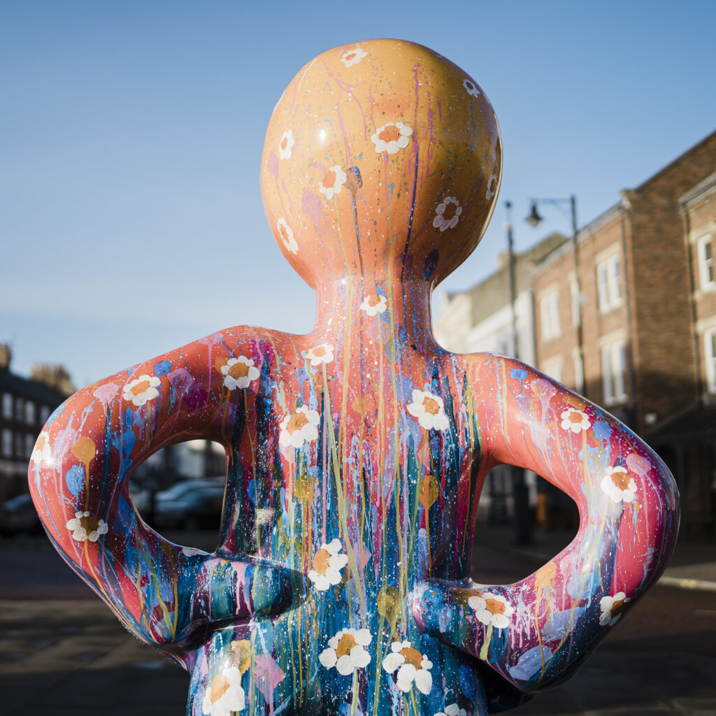 England, North Tyneside, Morph's Epic Art Adventure. In 2022, North Tyneside become the home to the world’s first-ever Morph art trail with twenty individually-designed, life-sized Morph sculptures being on display in Whitley Bay, Tynemouth, North Shields, Cullercoats, Wallsend, Killingworth and Forest Hall.