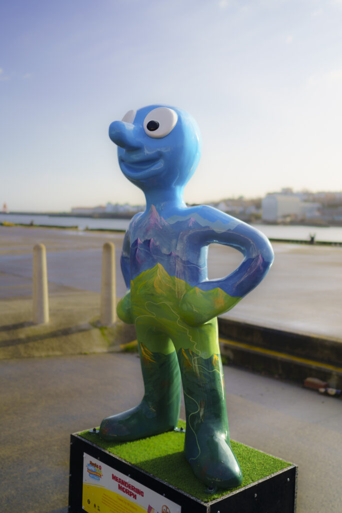 England, North Tyneside, Morph's Epic Art Adventure. In 2022, North Tyneside become the home to the world’s first-ever Morph art trail with twenty individually-designed, life-sized Morph sculptures being on display in Whitley Bay, Tynemouth, North Shields, Cullercoats, Wallsend, Killingworth and Forest Hall.