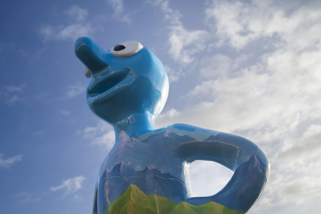 England, North Tyneside, Morph's Epic Art Adventure. In 2022, North Tyneside become the home to the world’s first-ever Morph art trail with twenty individually-designed, life-sized Morph sculptures being on display in Whitley Bay, Tynemouth, North Shields, Cullercoats, Wallsend, Killingworth and Forest Hall.