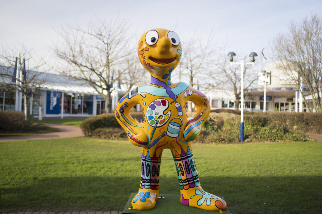 England, North Tyneside, Morph's Epic Art Adventure. In 2022, North Tyneside become the home to the world’s first-ever Morph art trail with twenty individually-designed, life-sized Morph sculptures being on display in Whitley Bay, Tynemouth, North Shields, Cullercoats, Wallsend, Killingworth and Forest Hall.