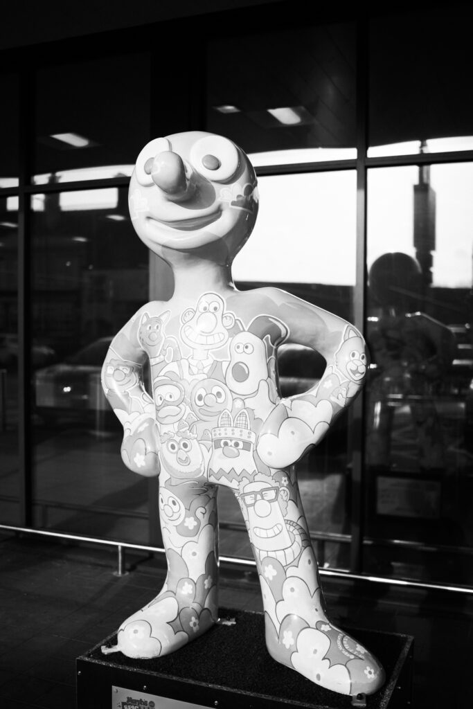England, North Tyneside, Morph's Epic Art Adventure. In 2022, North Tyneside become the home to the world’s first-ever Morph art trail with twenty individually-designed, life-sized Morph sculptures being on display in Whitley Bay, Tynemouth, North Shields, Cullercoats, Wallsend, Killingworth and Forest Hall.