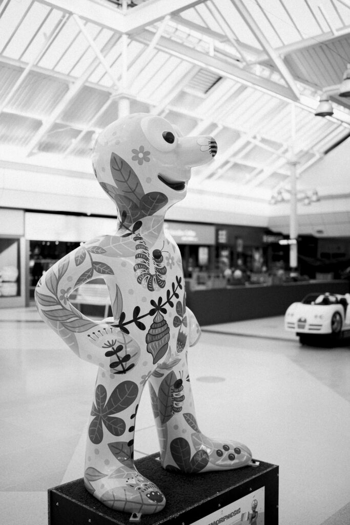 England, North Tyneside, Morph's Epic Art Adventure. In 2022, North Tyneside become the home to the world’s first-ever Morph art trail with twenty individually-designed, life-sized Morph sculptures being on display in Whitley Bay, Tynemouth, North Shields, Cullercoats, Wallsend, Killingworth and Forest Hall.