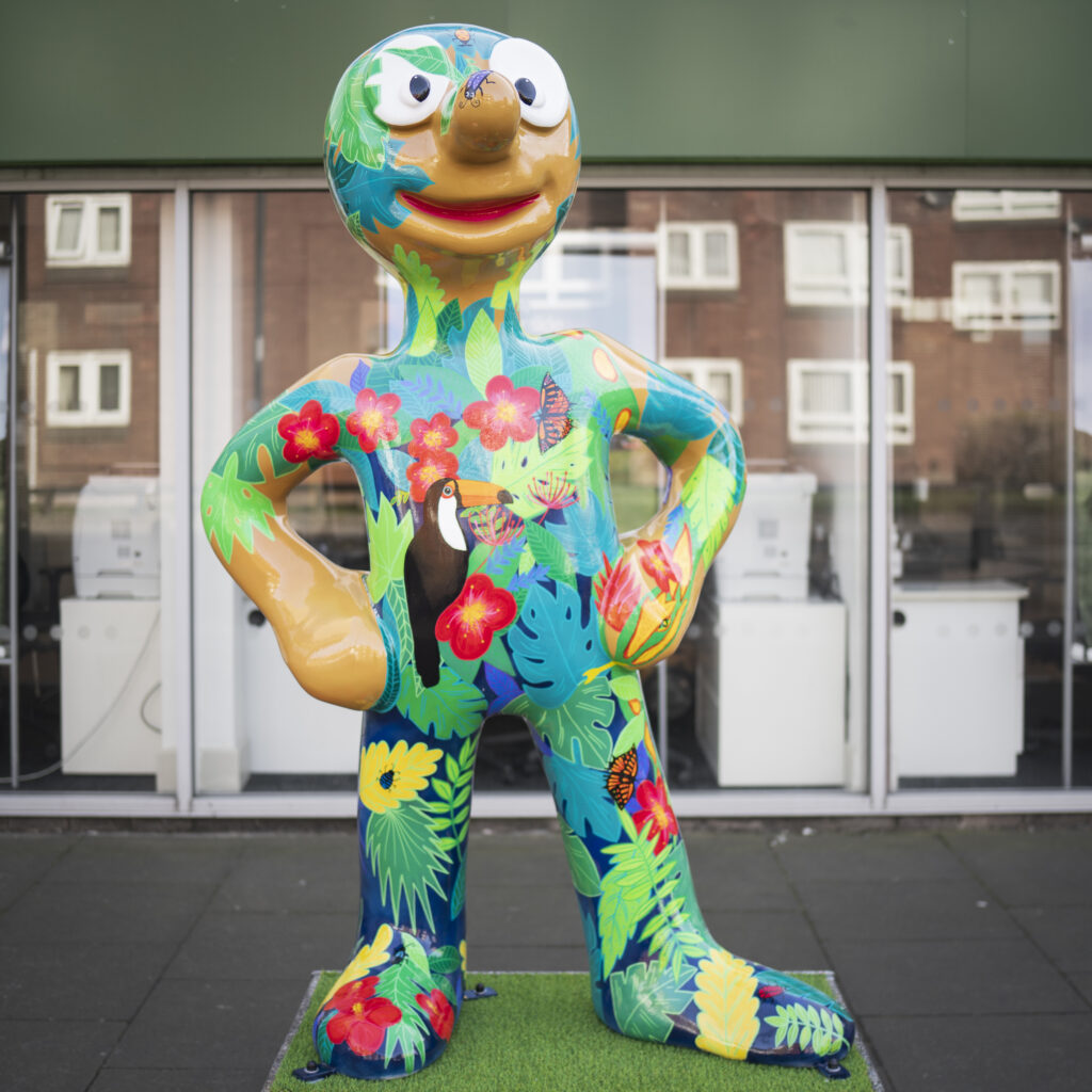 England, North Tyneside, Morph's Epic Art Adventure. In 2022, North Tyneside become the home to the world’s first-ever Morph art trail with twenty individually-designed, life-sized Morph sculptures being on display in Whitley Bay, Tynemouth, North Shields, Cullercoats, Wallsend, Killingworth and Forest Hall.