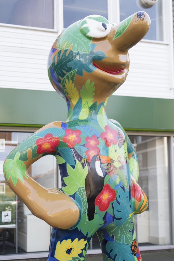 England, North Tyneside, Morph's Epic Art Adventure. In 2022, North Tyneside become the home to the world’s first-ever Morph art trail with twenty individually-designed, life-sized Morph sculptures being on display in Whitley Bay, Tynemouth, North Shields, Cullercoats, Wallsend, Killingworth and Forest Hall.