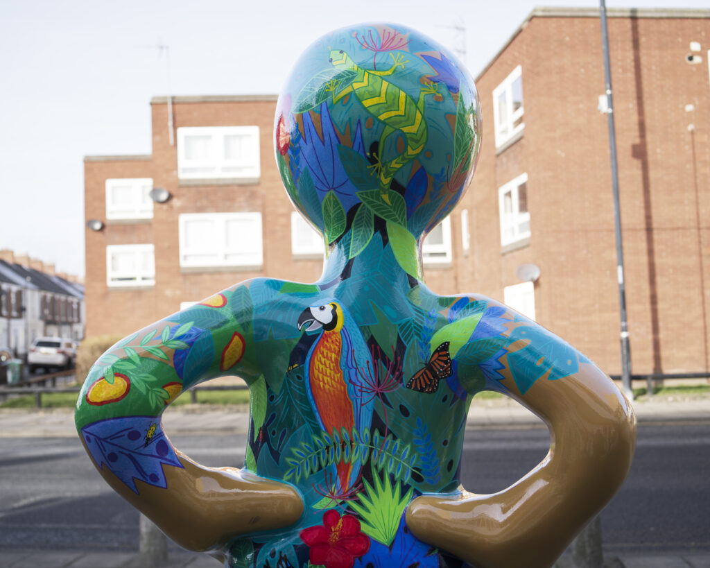 England, North Tyneside, Morph's Epic Art Adventure. In 2022, North Tyneside become the home to the world’s first-ever Morph art trail with twenty individually-designed, life-sized Morph sculptures being on display in Whitley Bay, Tynemouth, North Shields, Cullercoats, Wallsend, Killingworth and Forest Hall.