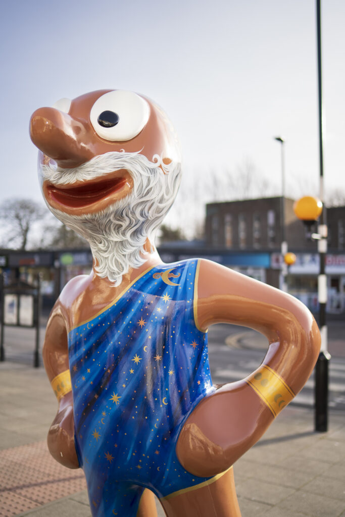 England, North Tyneside, Morph's Epic Art Adventure. In 2022, North Tyneside become the home to the world’s first-ever Morph art trail with twenty individually-designed, life-sized Morph sculptures being on display in Whitley Bay, Tynemouth, North Shields, Cullercoats, Wallsend, Killingworth and Forest Hall.