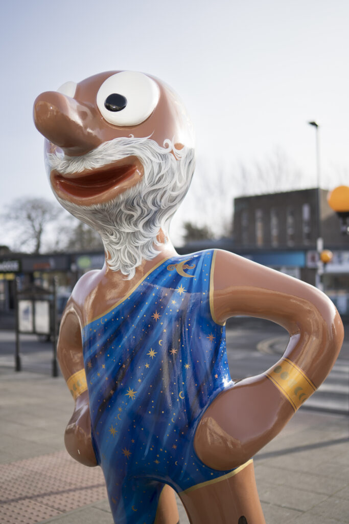 England, North Tyneside, Morph's Epic Art Adventure. In 2022, North Tyneside become the home to the world’s first-ever Morph art trail with twenty individually-designed, life-sized Morph sculptures being on display in Whitley Bay, Tynemouth, North Shields, Cullercoats, Wallsend, Killingworth and Forest Hall.