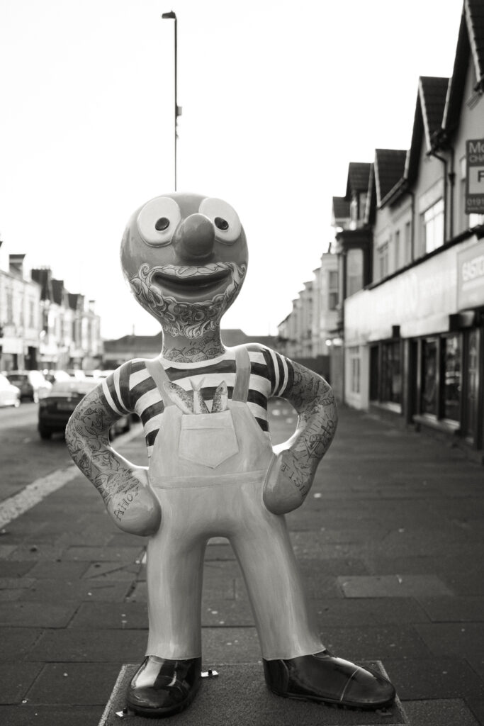 England, North Tyneside, Morph's Epic Art Adventure. In 2022, North Tyneside become the home to the world’s first-ever Morph art trail with twenty individually-designed, life-sized Morph sculptures being on display in Whitley Bay, Tynemouth, North Shields, Cullercoats, Wallsend, Killingworth and Forest Hall.