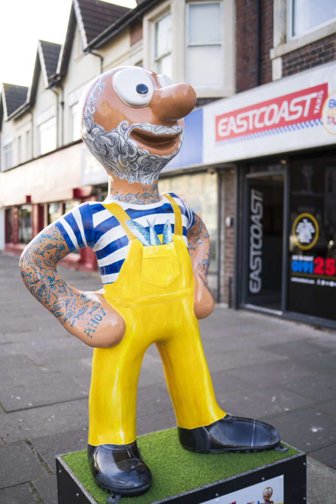 England, North Tyneside, Morph's Epic Art Adventure. In 2022, North Tyneside become the home to the world’s first-ever Morph art trail with twenty individually-designed, life-sized Morph sculptures being on display in Whitley Bay, Tynemouth, North Shields, Cullercoats, Wallsend, Killingworth and Forest Hall.