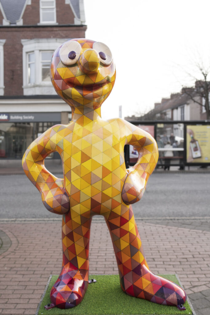 England, North Tyneside, Morph's Epic Art Adventure. In 2022, North Tyneside become the home to the world’s first-ever Morph art trail with twenty individually-designed, life-sized Morph sculptures being on display in Whitley Bay, Tynemouth, North Shields, Cullercoats, Wallsend, Killingworth and Forest Hall.