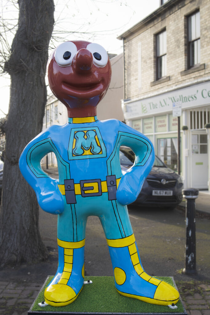 England, North Tyneside, Morph's Epic Art Adventure. In 2022, North Tyneside become the home to the world’s first-ever Morph art trail with twenty individually-designed, life-sized Morph sculptures being on display in Whitley Bay, Tynemouth, North Shields, Cullercoats, Wallsend, Killingworth and Forest Hall.