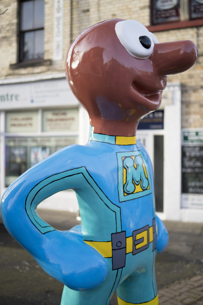 England, North Tyneside, Morph's Epic Art Adventure. In 2022, North Tyneside become the home to the world’s first-ever Morph art trail with twenty individually-designed, life-sized Morph sculptures being on display in Whitley Bay, Tynemouth, North Shields, Cullercoats, Wallsend, Killingworth and Forest Hall.