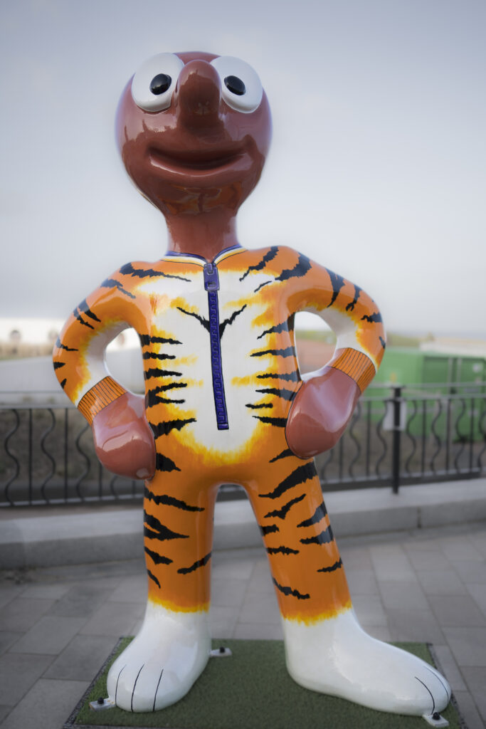 England, North Tyneside, Morph's Epic Art Adventure. In 2022, North Tyneside become the home to the world’s first-ever Morph art trail with twenty individually-designed, life-sized Morph sculptures being on display in Whitley Bay, Tynemouth, North Shields, Cullercoats, Wallsend, Killingworth and Forest Hall.