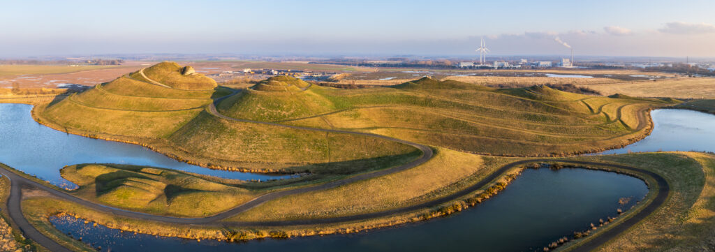England, Northumberland, Northumberlandia. Northumberlandia a land sculpture in the shape of a reclining female figure located near Cramlington in Southern Northumberland.
