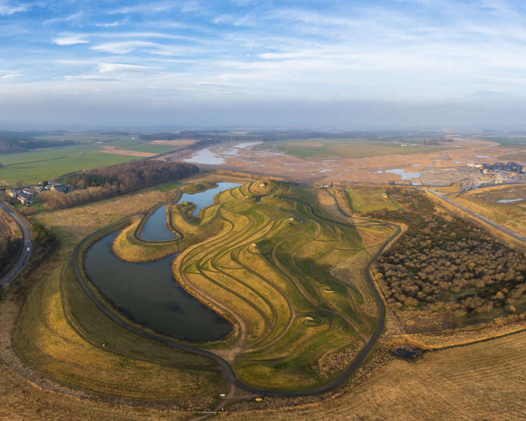 England, Northumberland, Northumberlandia. Northumberlandia a land sculpture in the shape of a reclining female figure located near Cramlington in Southern Northumberland.