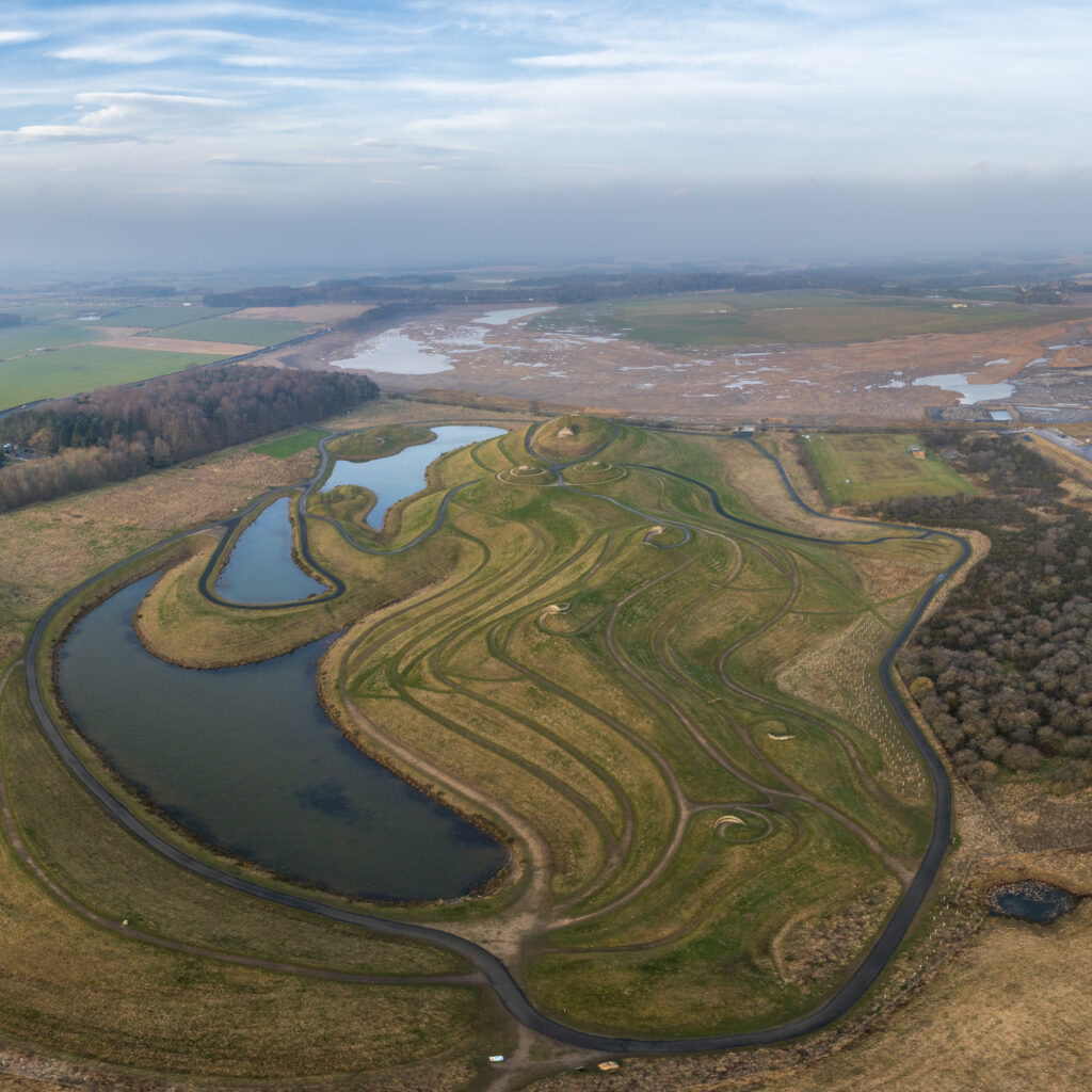 England, Northumberland, Northumberlandia. Northumberlandia a land sculpture in the shape of a reclining female figure located near Cramlington in Southern Northumberland.