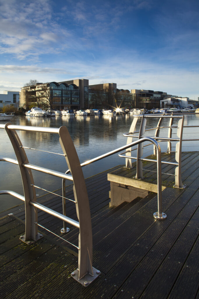 England, Lincolnshire, Lincoln. Brayford Quays, a waterfront development in the City of Lincoln located on the Brayford Pool.