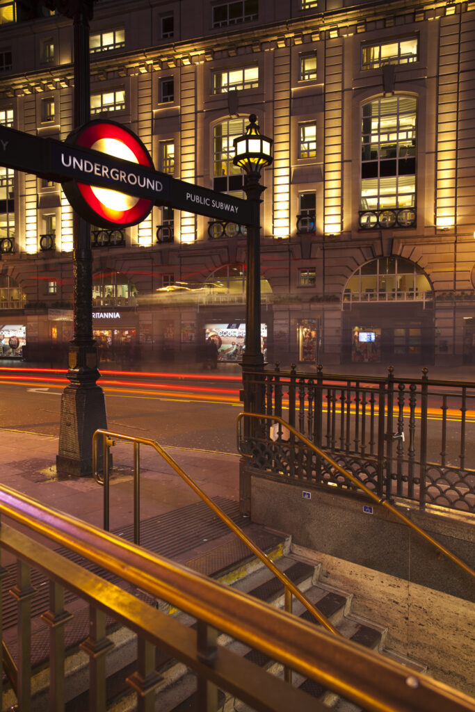 England, London, Piccadilly Circus Underground Station. A London Underground Tube Station near Piccadily Circus.