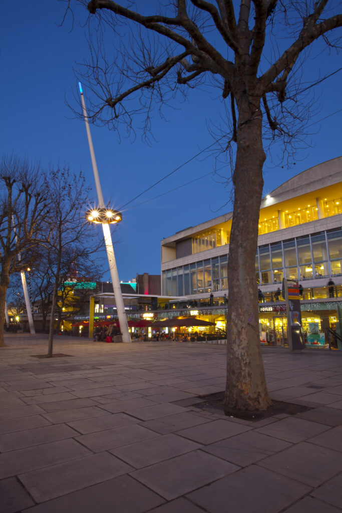England, Greater London, London South Bank / River Thames. The South Bank complex on the banks of the River Thames.