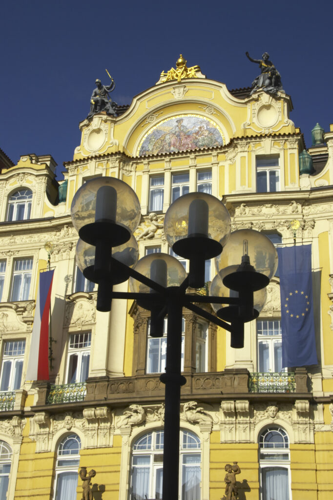 Czech Republic, Prague, Old Town. Typical Prague architecture of a building in the Old Town Square.