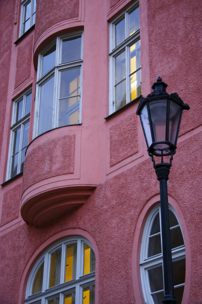 Czech Republic, Prague, Prague City. Typical Prague architecture of a building near Charles Bridge.