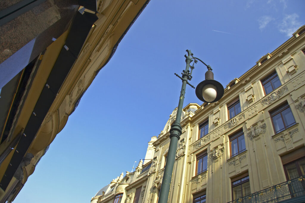 Czech Republic, Prague, Old Town. Typical Prague architecture of the buildings in the Old Town near Old Town Square.