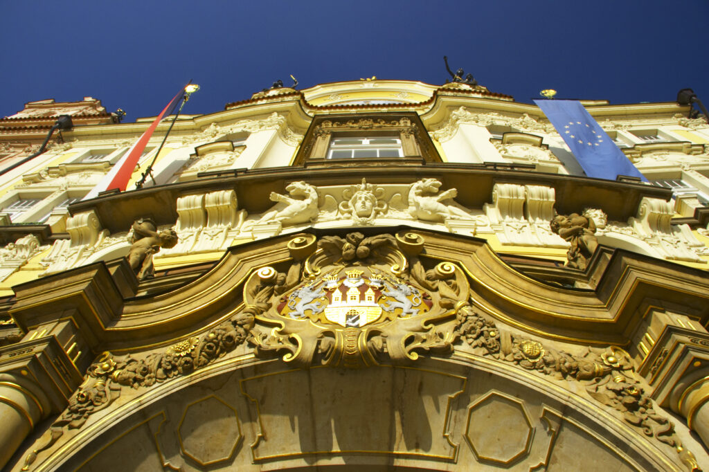 Czech Republic, Prague, Old Town. Typical Prague architecture of a building in the Old Town Square.