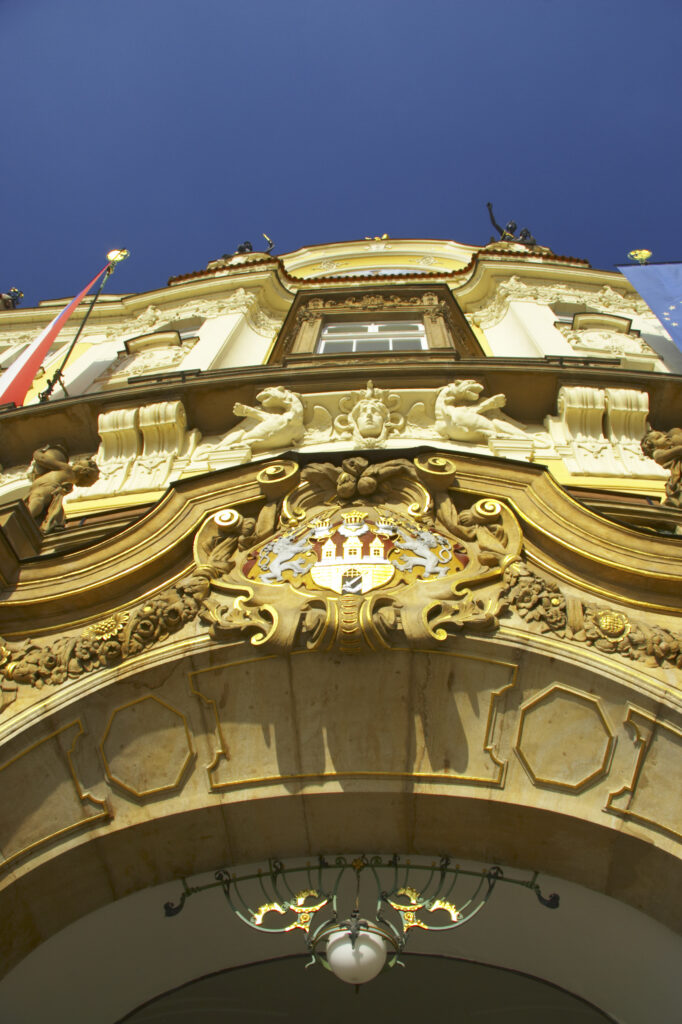 Czech Republic, Prague, Old Town. Typical Prague architecture of a building in the Old Town Square.