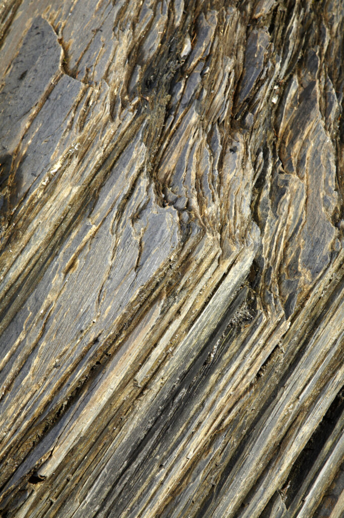 France, Rhône-Alpes, The Ecrins National Park. Abstract view of Slate, within the Ecrins National Park near La Grave