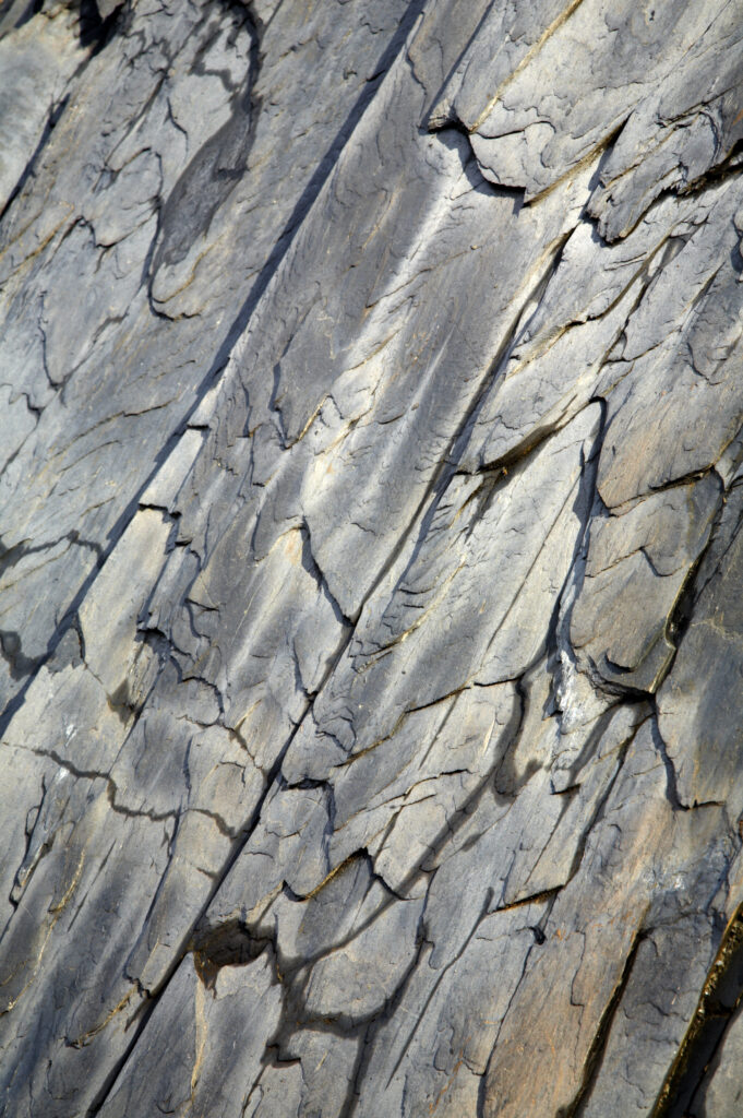France, Rhône-Alpes, The Ecrins National Park. Abstract view of Slate, within the Ecrins National Park near La Grave